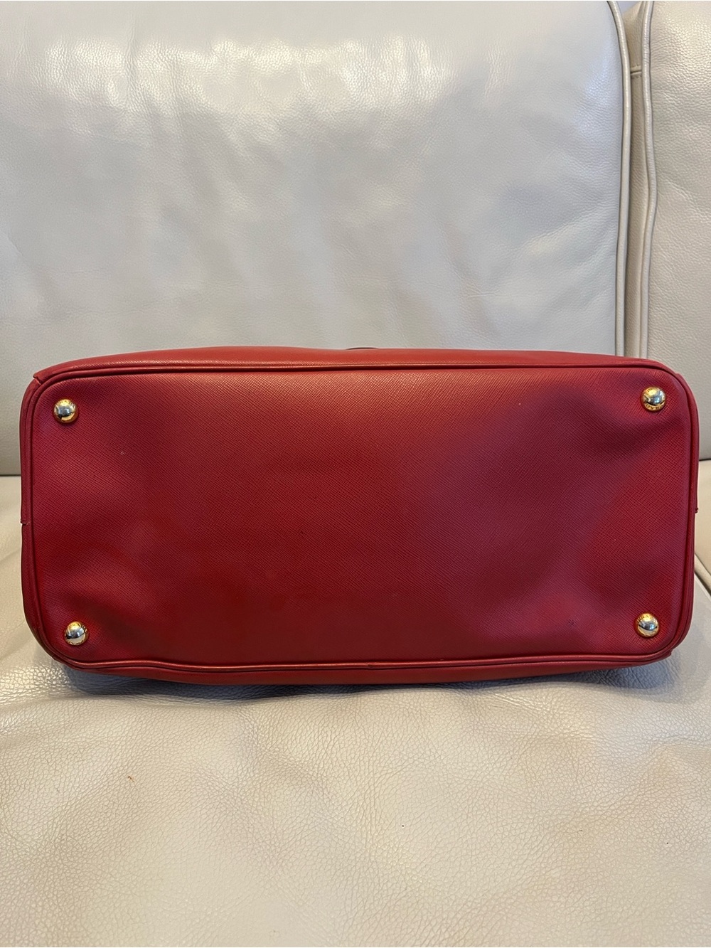 Prada Red Saffiano Leather Tote - Picture 10 of 10